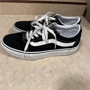 Vans Women's Black and White Sneakers
